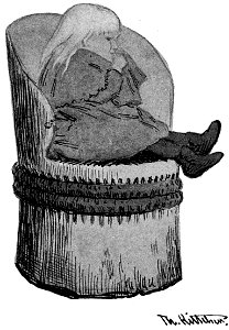 Unknown - portrait of girl Ingrid in hollow log chair
