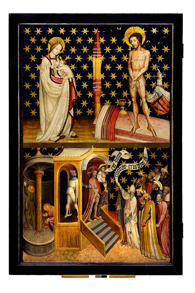 Unknown - Diptych from the Winterfeld family foundation right wing, St Mary Magdalene held aloft by angels - Śr.206-2 MNW - National Museum in Warsaw