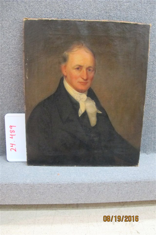 Unknown artist, American - Portrait of Ezekiel Burr - 24.489 - Rhode Island School of Design Museum