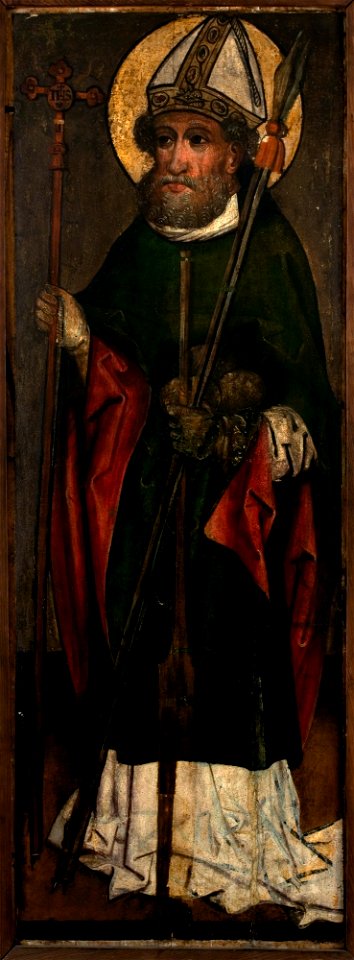 Unknown - St Adalbert (obverse), Mary from the scene of the Annunciation (reverse). Wing of the altar retable from Snoza - MNK I-329 - National Museum Kraków