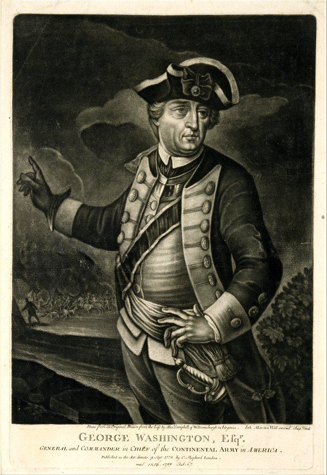 Unknown English - George Washington, Esqr. General and Commander in Chief of the Continental Army in America - Google Art Project