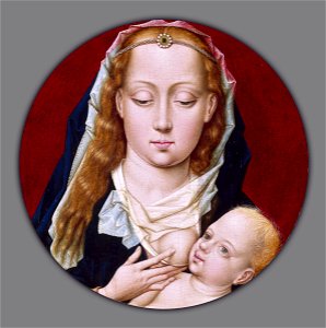 Unknown Flemish - Virgin and Child - Google Art Project. Free illustration for personal and commercial use.