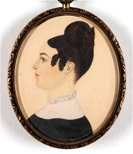 Unknown artist, American - Portrait of Miss Coffin (^) of Warren, RI - 18.735 - Rhode Island School of Design Museum