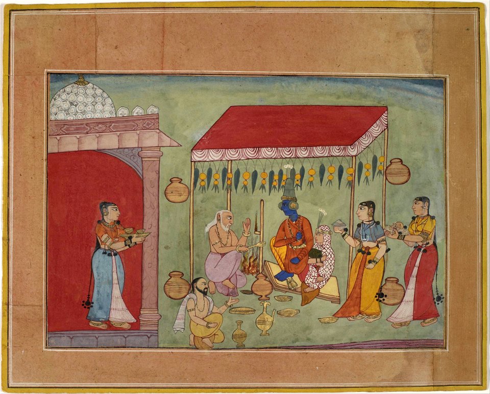 Unknown Indian (Bikaner) - The Marriage of Krishna and Rukmini - Google Art Project