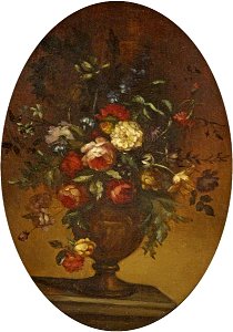 Unknown artist - Still Life with an Urn of Flowers on a Ledge - 1138197 - National Trust