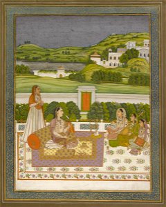 Unknown Indian - Princess Listening to Music - Google Art Project