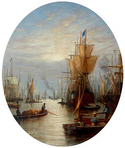 Unknown artist - A London River Scene with Shipping - 988020 - National Trust