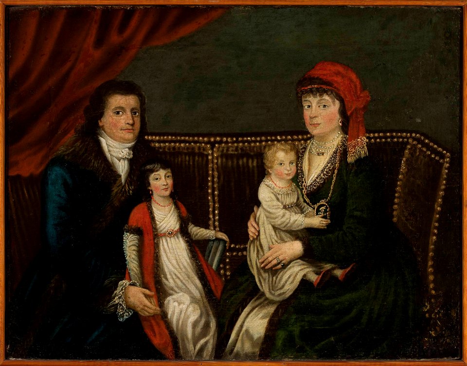Unknown - Portrait of the Lafontaine family, Leopold (1756–1812), surgeon, with his wife Teresa née Korneli (1 - MP 2934 MNW - National Museum in Warsaw