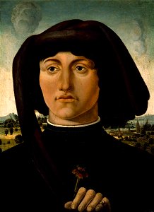 Unknown Italian - Portrait of a Young Man with a Pink - Google Art Project