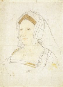 Unknown English Noblewoman, by Hans Holbein the Younger. Free illustration for personal and commercial use.