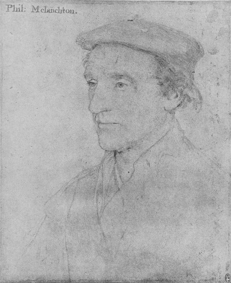 Unknown Man, inscribed Phil- Melanchthon, by Hans Holbein the Younger