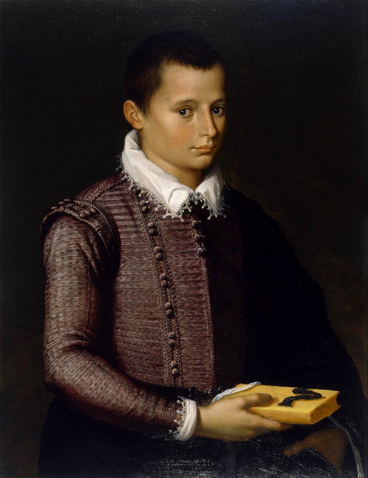Unknown Italian - Portrait of a Boy Holding a Book - Google Art Project