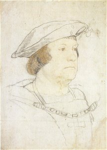 Unknown English Nobleman, by Hans Holbein the Younger. Free illustration for personal and commercial use.