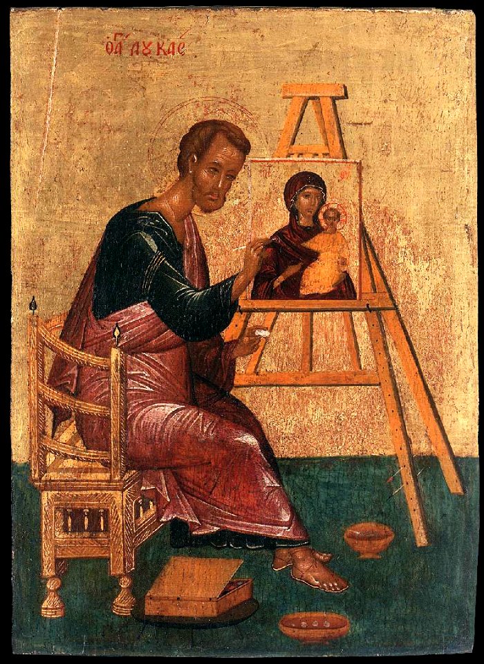 Unknown painter - Luke Paints the Icon of the Mother of God Hodegetria - WGA23494