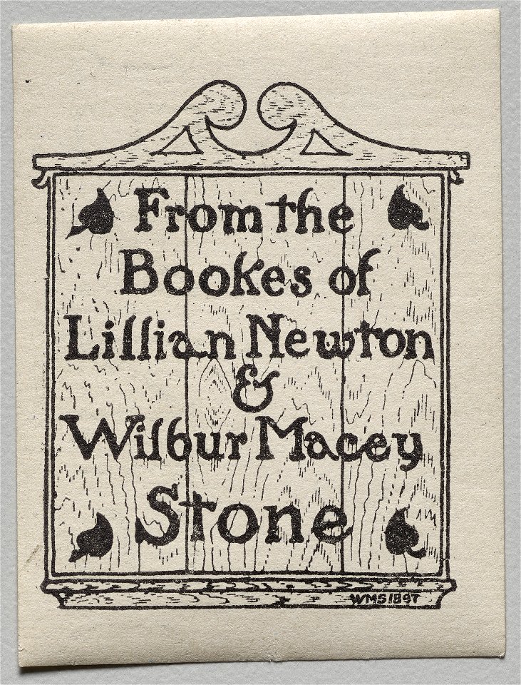 Unknown artist - Bookplate, Lillian Newton and Wilbur Macey Stone - 1920.1404 - Cleveland Museum of Art