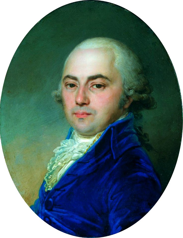 Unknown in blue caftan by Borovikovsky