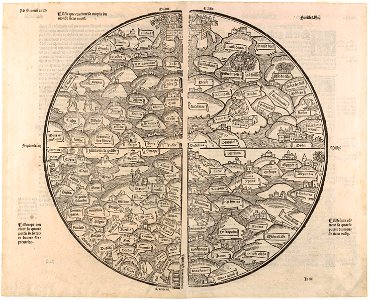 Unknown, Mer Des Hystoires World Map, 1491, Persuasive Cartography PJModeCollection, CUL, ID 1001.01