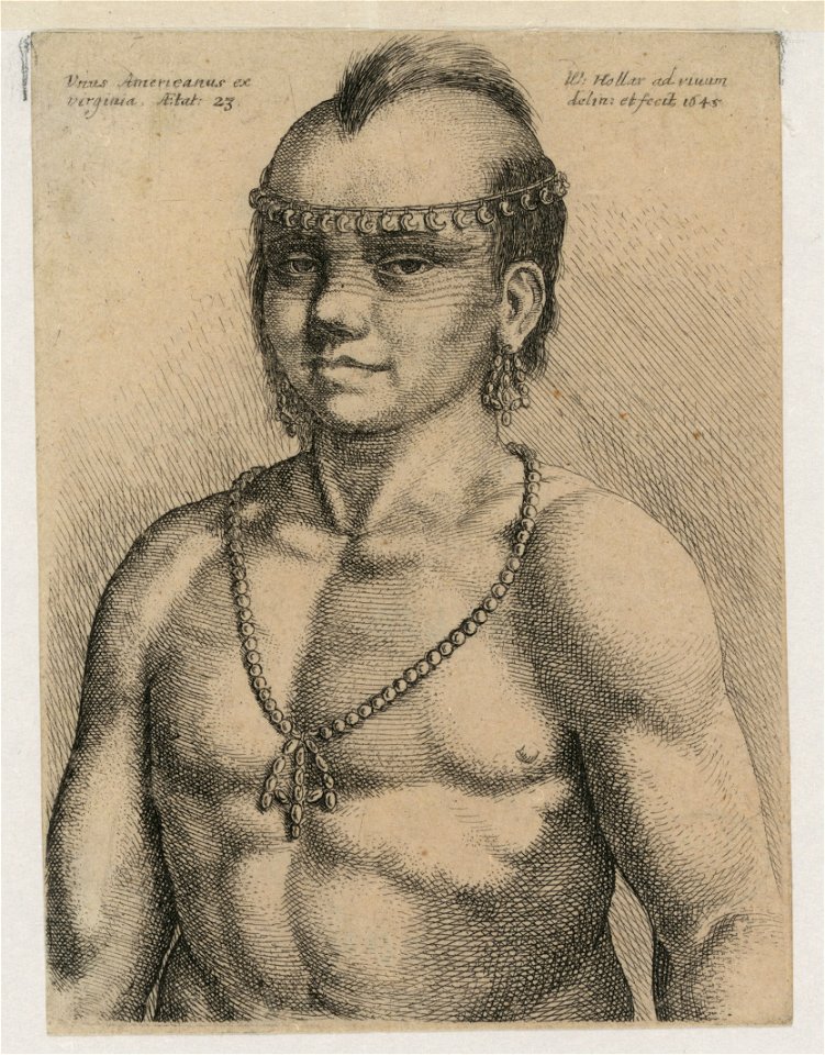 Unus Americanus ex Virginia. Aetat 23 - W. Hollar ad vivum delin. et fecit. LCCN95513412