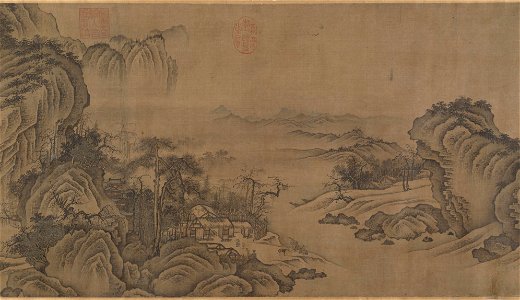 Unknown artist. Buddhist Temples amid Autumn Mountains, After Yan Wengui, detail, late 12th–mid-13th century, Metmuseum