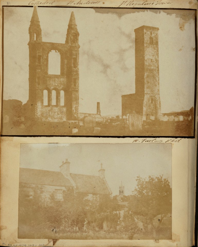 Unknown maker, British - Sir David Brewster's Garden with the West Tower of the Cathedral in the Background. - Google Art Project