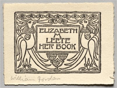 Unknown artist - Bookplate, Elizabeth M. Leete - 1920.1369 - Cleveland Museum of Art