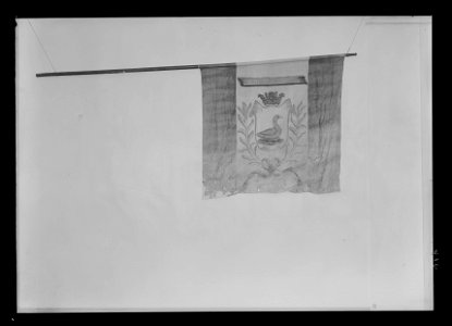 Uppbådsfana för Björke (Södra Björke) socken Gäseneds (Gäsene) härad - Livrustkammaren - 17543