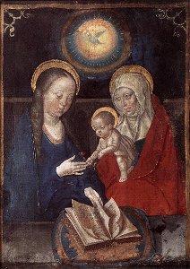 Unknown painter - Virgin and Child with St Anne - WGA23590