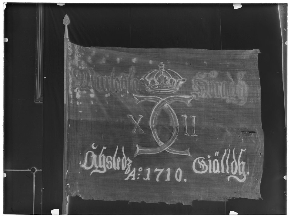 Uppbådsfana Åsle sn - Livrustkammaren - 51417-negative