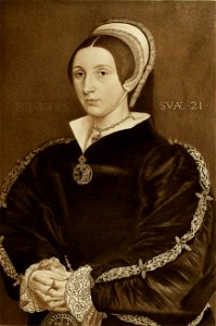 Unknown woman, formerly known as Catherine Howard, engraving. Free illustration for personal and commercial use.