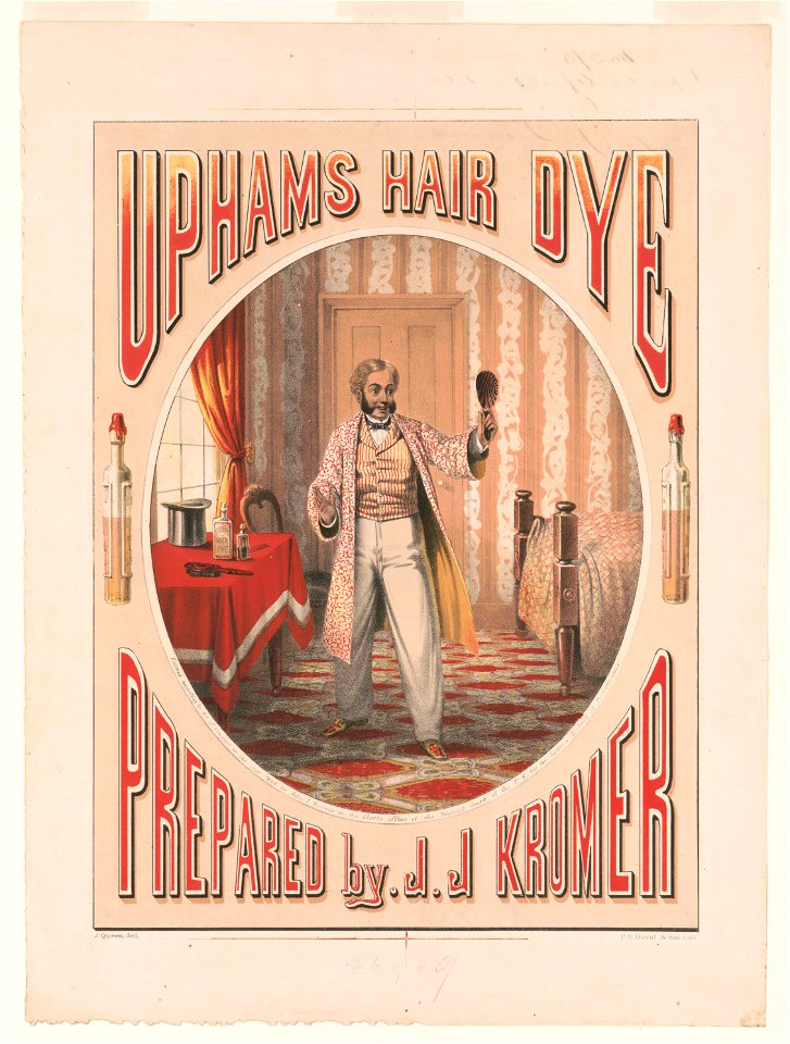 Uphams hair dye prepared by J.J. Kromer - J. Queen, delt., P.S. Duval & Son, lith. LCCN2003655344
