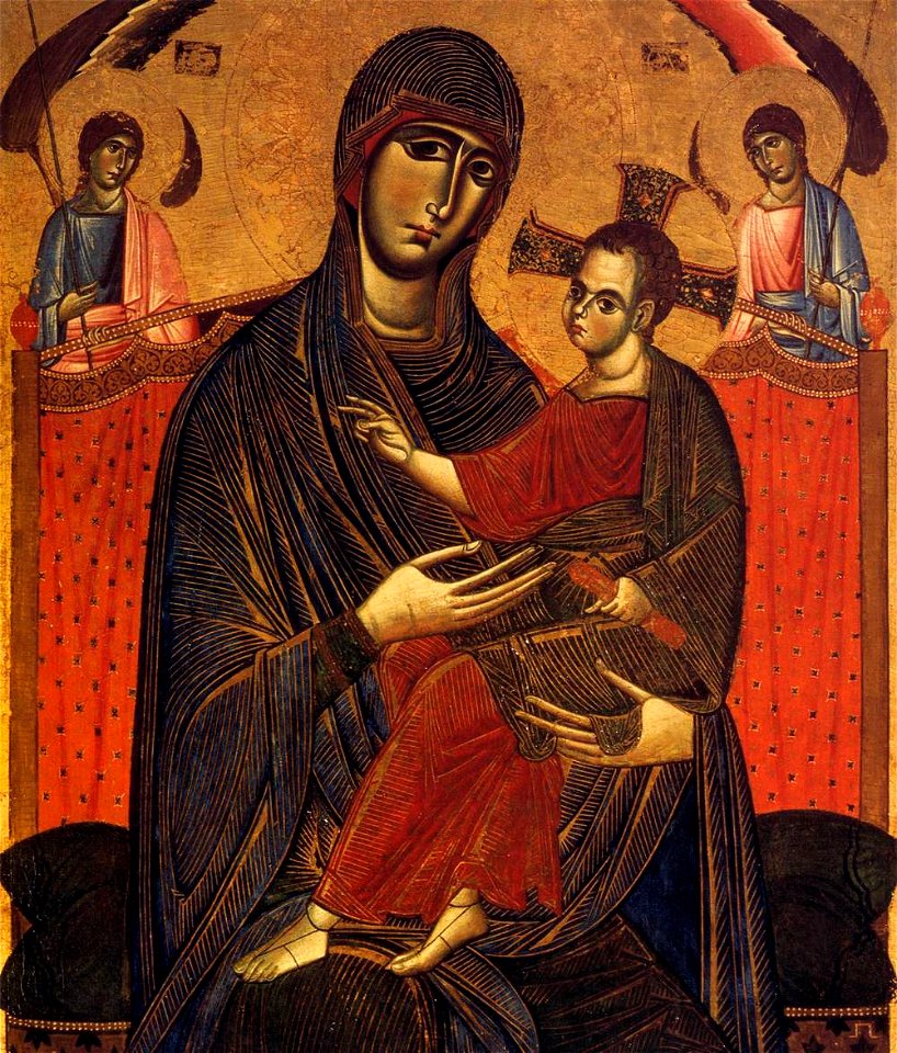 Unknown painter - Madonna del Popolo (detail) - WGA23877