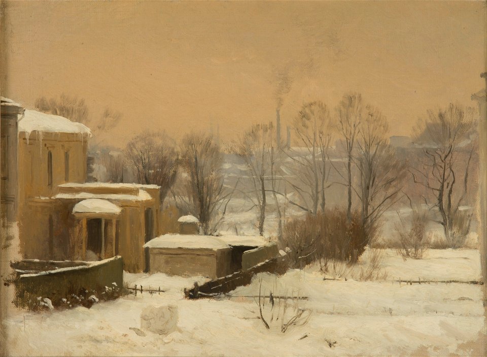 Urban Snow. Study (Gustaf Rydberg) - Nationalmuseum - 20753