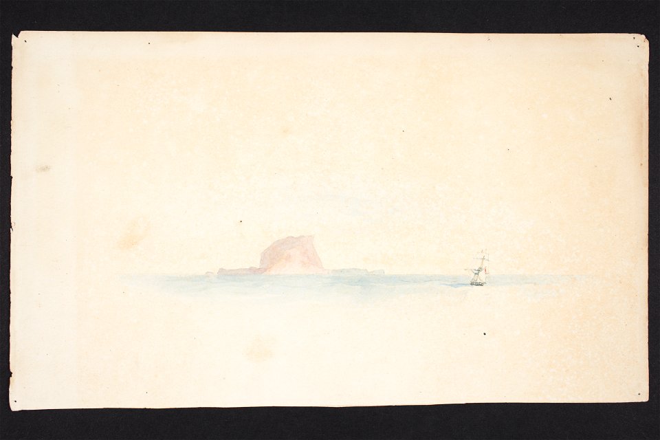 Untitled. (Island with ship) by Charles Heaphy