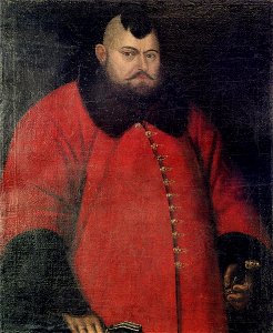 Unknown man in the red clothes, end of 17-th century