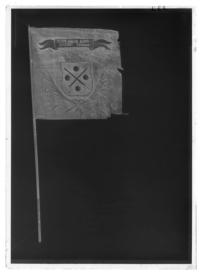 Uppbådsfana för Berghems socken i Marks härad - Livrustkammaren - 8981-negative