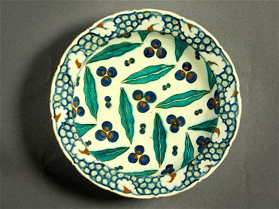 Unknown, Turkey - Underglaze Painting - Google Art Project. Free illustration for personal and commercial use.