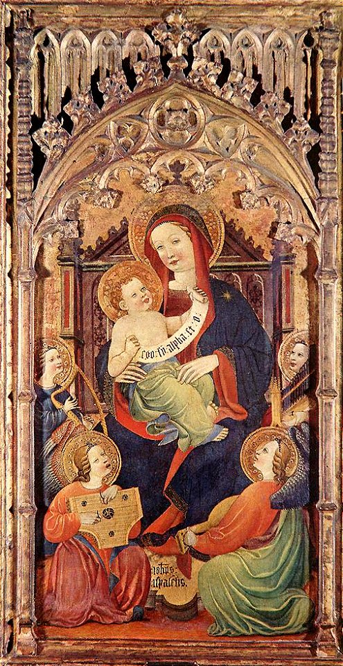Unknown painter - Madonna with Christ Child and Angels Playing Music - WGA24049