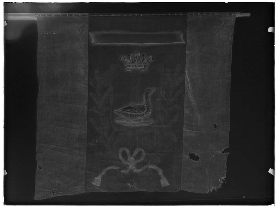Uppbådsfana Skölvene sn - Livrustkammaren - 59978-negative
