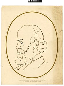 Untitled sketch, the head of a bearded gentleman RMG PY6084