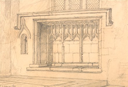John Sell Cotman - A Sedilia in Upwell Church, Norfolk - Google Art Project