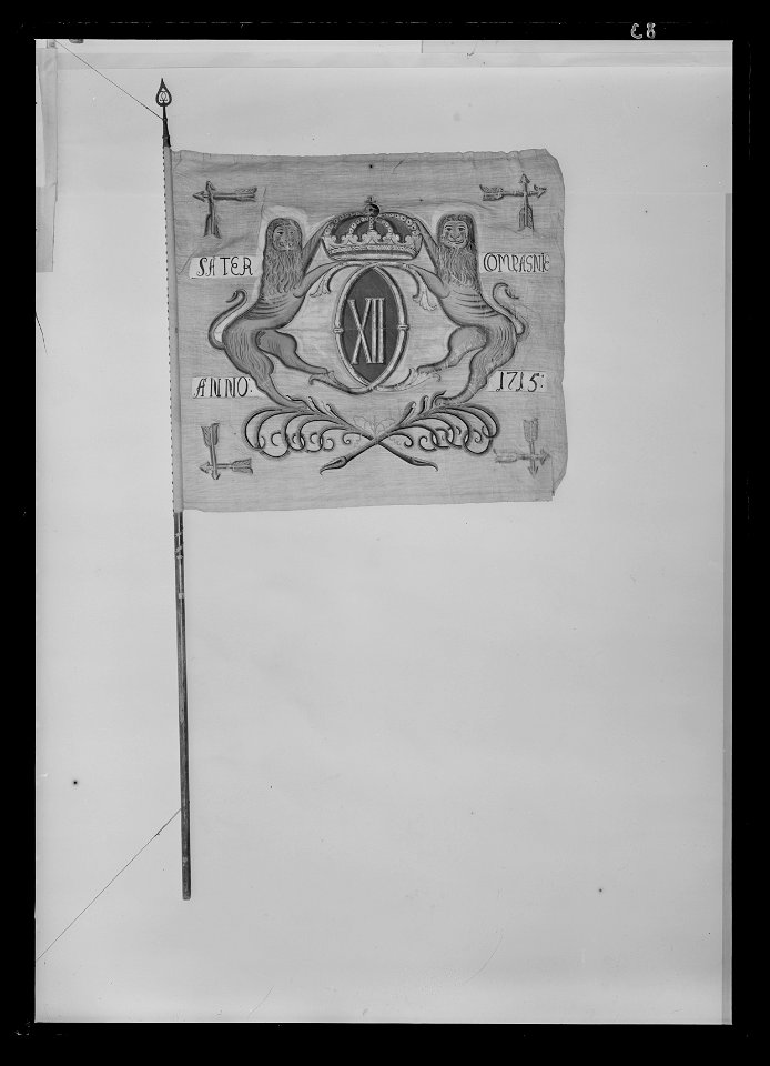 Uppbådsfana, Säters kompani 1715 - Livrustkammaren - 43224
