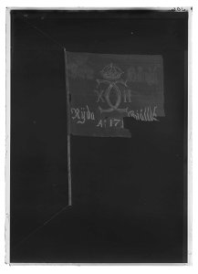 Uppbådsfana för Ryda socken i Barne härad - Livrustkammaren - 17545-negative