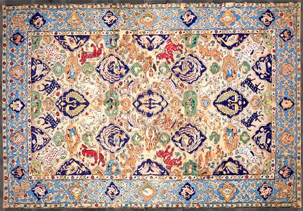 Unknown, Iran - Silk Tapestry - Google Art Project. Free illustration for personal and commercial use.