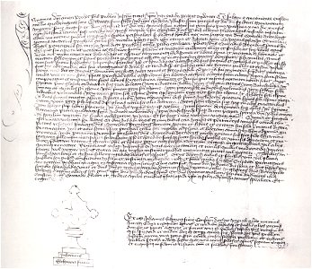 Urkunde über Bücherschenkung Konrad Brenberg 1482 (Isny)