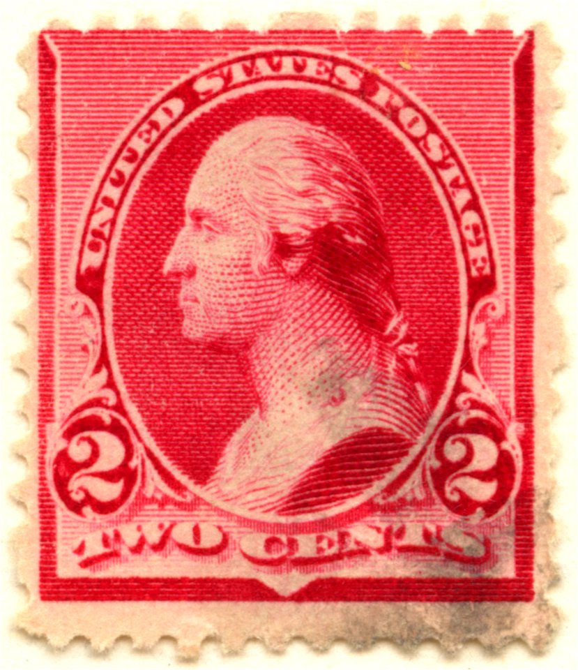US stamp 1890 2c Washington-a