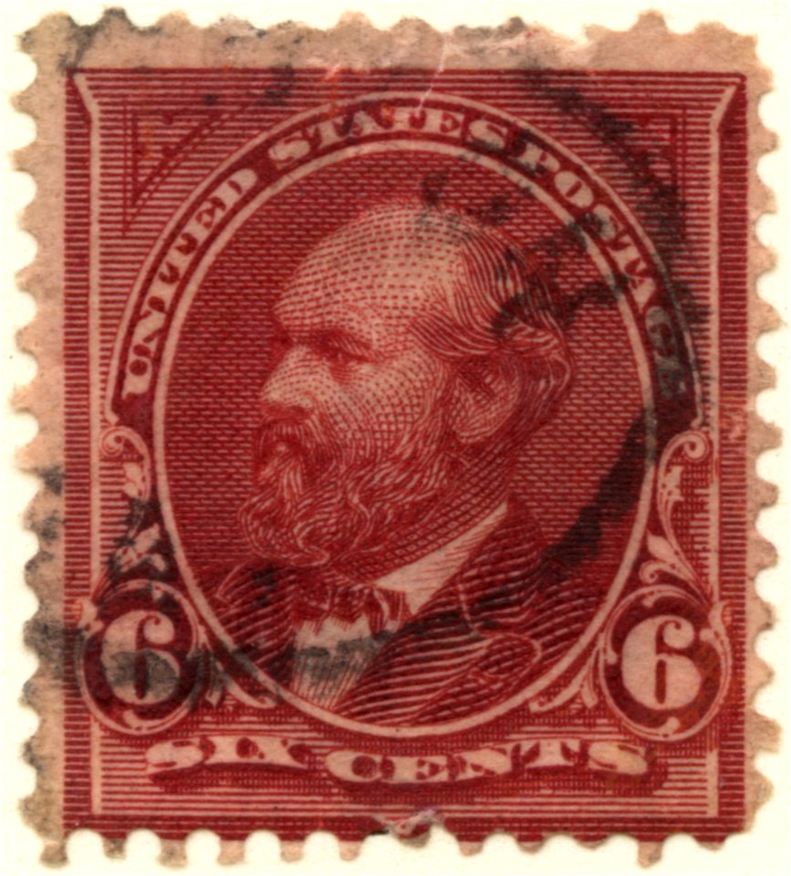 US stamp 1894 6c Garfield