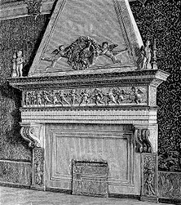 Urbino – Palazzo Ducale, il camino (xilografia)