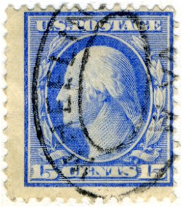 US stamp 1908 15c Washington