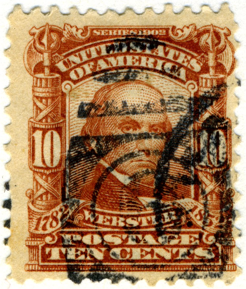 US stamp 1902 10c Webster