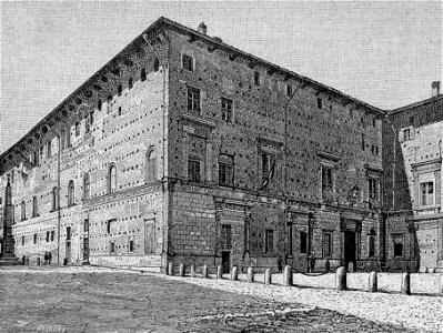 Urbino – Palazzo Ducale in Piazza Maggiore (xilografia)